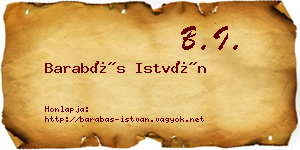 Barabás István névjegykártya